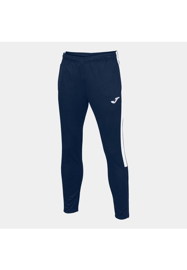 Spodnie do piłki nożnej męskie Joma Eco Championship długie. Kolor: wielokolorowy, niebieski, biały. Długość: długie. Sport: piłka nożna