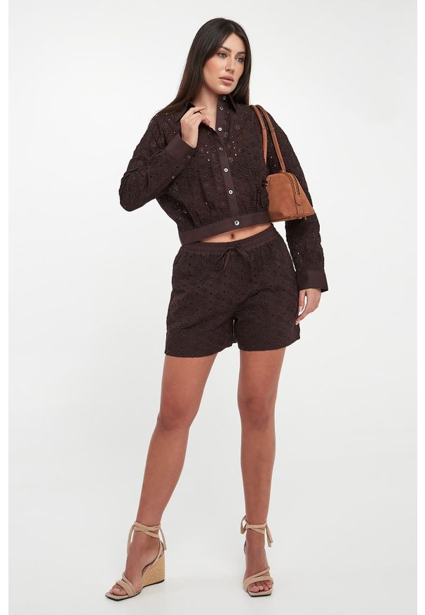 Pinko - Koszula damska ażurowa Charita PINKO. Wzór: ażurowy