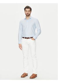 Michael Kors Koszula MK0DS01408 Błękitny Slim Fit. Kolor: niebieski. Materiał: bawełna