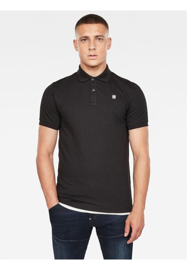 G-Star RAW - G-Star Raw Polo D11595-5864-6484 Granatowy Regular Fit. Typ kołnierza: polo. Kolor: niebieski. Materiał: bawełna