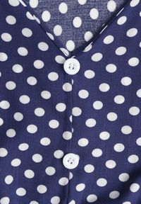 Renee - Granatowa Sukienka z Bawełny o Rozkloszowanym Kroju z Gumką w Talii Emilla. Okazja: na co dzień, do pracy, na spotkanie biznesowe. Kolor: niebieski. Materiał: bawełna. Długość rękawa: krótki rękaw. Typ sukienki: rozkloszowane. Styl: casual, biznesowy, elegancki #8