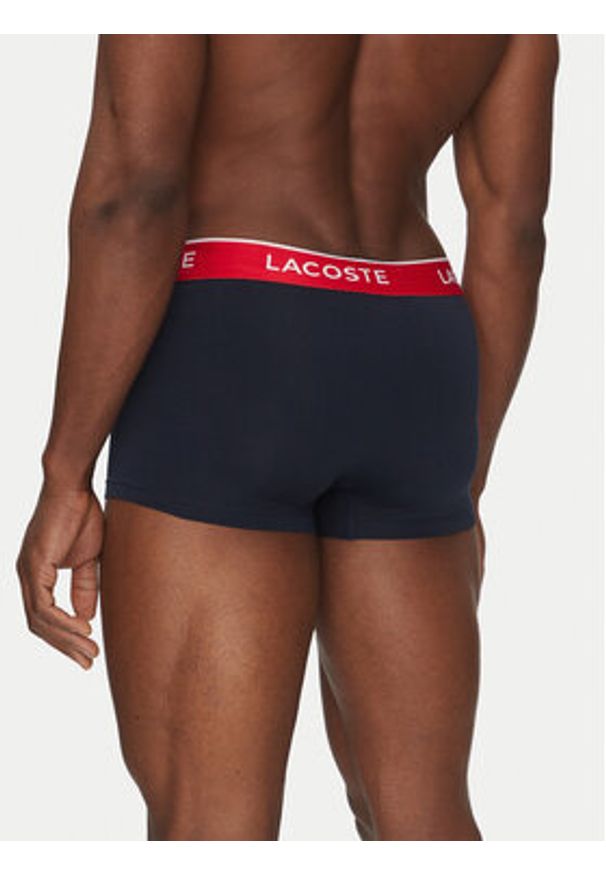 Lacoste Komplet 3 par bokserek 5H1297 Granatowy. Kolor: niebieski. Materiał: bawełna