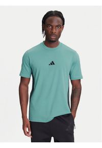 Adidas - adidas T-Shirt Essentials 3-Stripes JX0732 Turkusowy Regular Fit. Kolor: turkusowy. Materiał: bawełna