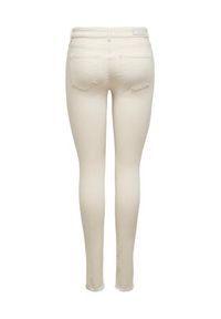 only - ONLY Jeansy 15218655 Écru Skinny Fit. Kolor: kremowy #5
