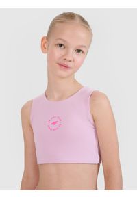4f - 4F Biustonosz sportowy szybkoschnący dziewczęcy - różowy 158/164 (12-14 lat). Kolor: różowy. Sezon: lato. Styl: sportowy #2