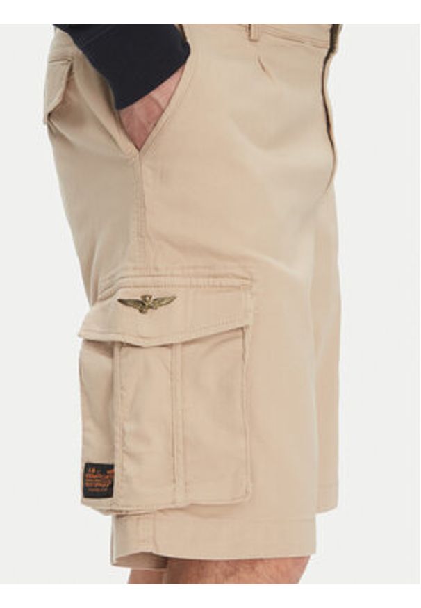 Aeronautica Militare Szorty materiałowe 251BE256CT3511 Beżowy Regular Fit. Kolor: beżowy. Materiał: bawełna