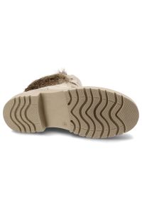 Beżowe Botki Armodo Ocieplane Obuwie Damskie. Okazja: na spacer. Kolor: beżowy. Materiał: zamsz, skóra. Szerokość cholewki: normalna. Sezon: zima. Styl: elegancki #3