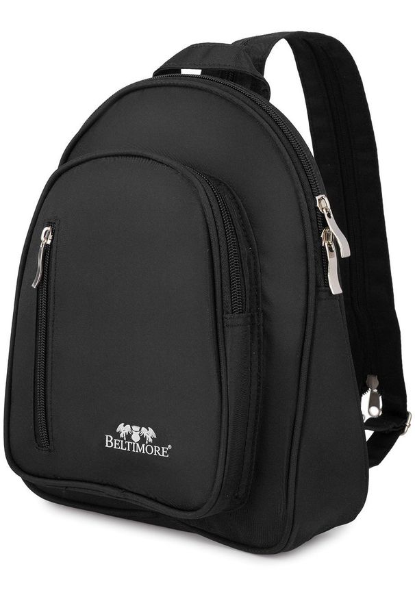 Plecak plecaczek damski mały lekki dwukomorowy wodoodporny elegancki czarny Beltimore R37. Kolor: czarny. Styl: elegancki