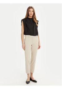 Marella Chinosy Miele 2513131021 Beżowy Slim Fit. Kolor: beżowy. Materiał: syntetyk, bawełna #3