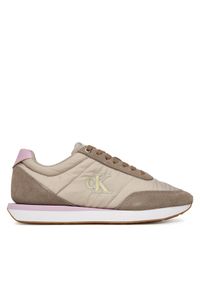 Sneakersy Calvin Klein. Kolor: brązowy. Materiał: nylon
