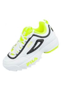 Buty do chodzenia dla dzieci Fila Disruptor. Zapięcie: sznurówki. Kolor: żółty, czarny, wielokolorowy, biały. Materiał: syntetyk, materiał, tkanina. Szerokość cholewki: normalna. Sport: turystyka piesza #1