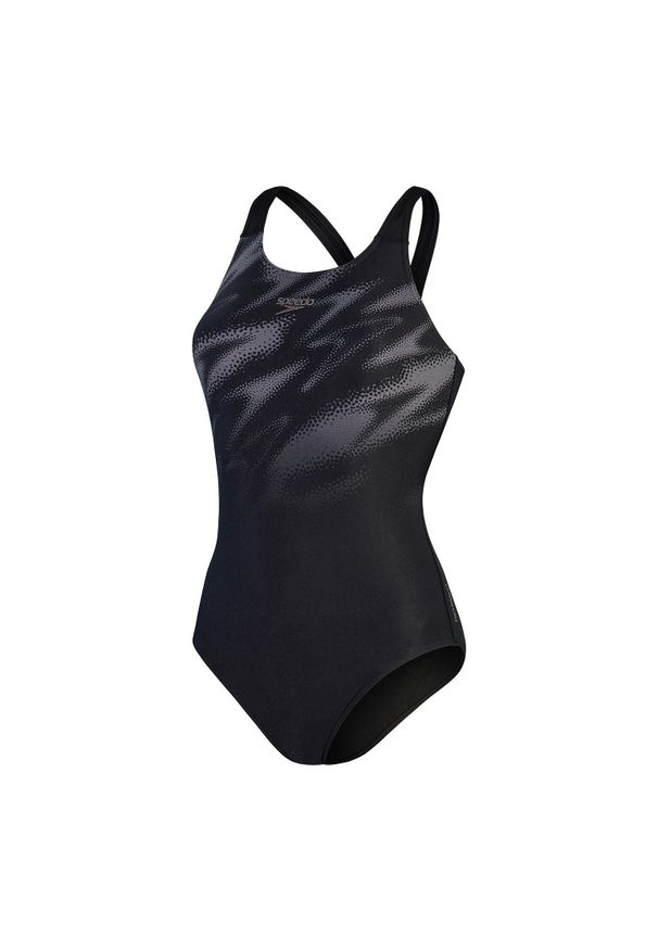 Strój kąpielowy damski Speedo Hyperboom Placement. Kolor: szary, wielokolorowy, czarny. Materiał: poliester