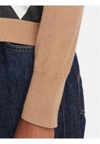 Marella Sweter Carabo 2625366131 Brązowy jasny Regular Fit. Kolor: brązowy. Materiał: wiskoza #5