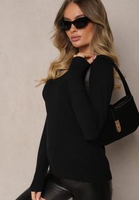 Renee - Czarny Sweter o Klasycznym Kroju Narepea. Kolor: czarny. Styl: klasyczny
