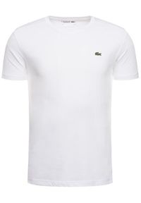 Lacoste T-Shirt TH7618 Biały Regular Fit. Kolor: biały. Materiał: bawełna #5