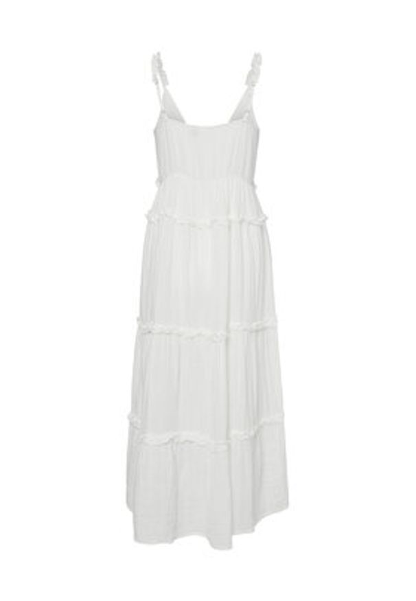 YAS Sukienka letnia Anina 26038014 Biały Regular Fit. Kolor: biały. Materiał: bawełna. Sezon: lato