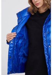 Calvin Klein Kurtka puchowa damska zimowa. Okazja: na co dzień. Kolor: niebieski. Materiał: puch. Sezon: zima. Styl: casual