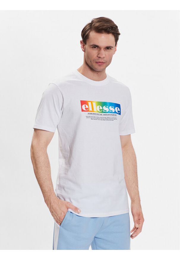 Ellesse T-Shirt Allegrio SHR17634 Biały Regular Fit. Kolor: biały. Materiał: bawełna