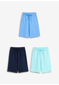 bonprix - Bermudy z dżerseju z czystej bawełny organicznej (3 szt.). Kolor: niebieski. Materiał: jersey, bawełna #2