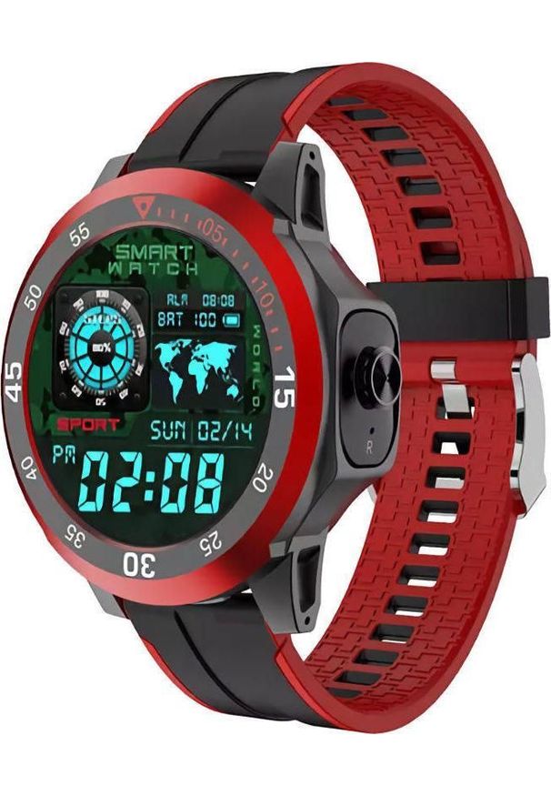 Smartwatch Rubicon RNCE85 Czarno-czerwony (RNCE78). Rodzaj zegarka: smartwatch. Kolor: czarny, czerwony, wielokolorowy