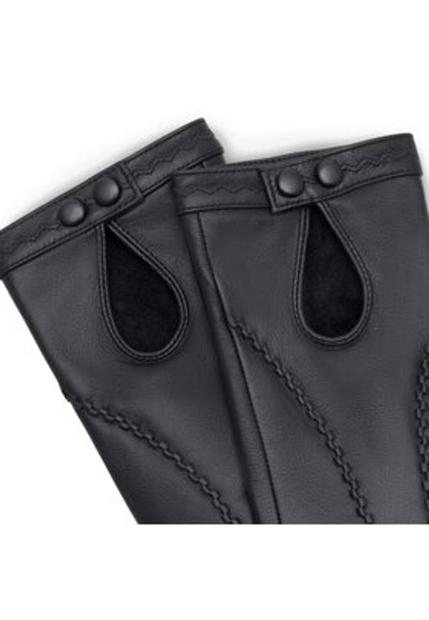 Lasocki Rękawiczki Damskie 2W6-004-AW23 Czarny. Kolor: czarny. Materiał: skóra