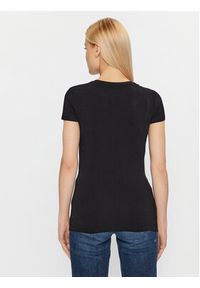 Guess T-Shirt W3BI53 J1314 Czarny Slim Fit. Kolor: czarny. Materiał: bawełna