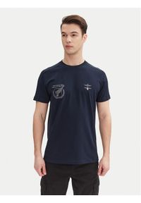 Aeronautica Militare T-Shirt 251TS2380J674 Granatowy Regular Fit. Kolor: niebieski. Materiał: bawełna