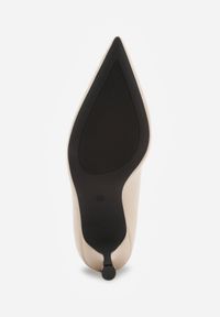 Renee - Beżowe Czółenka Zapinane na Sprzączkę na Cienkiej Szpilce Zinariel. Zapięcie: sprzączka. Kolor: beżowy. Obcas: na obcasie. Wysokość obcasa: średni #6