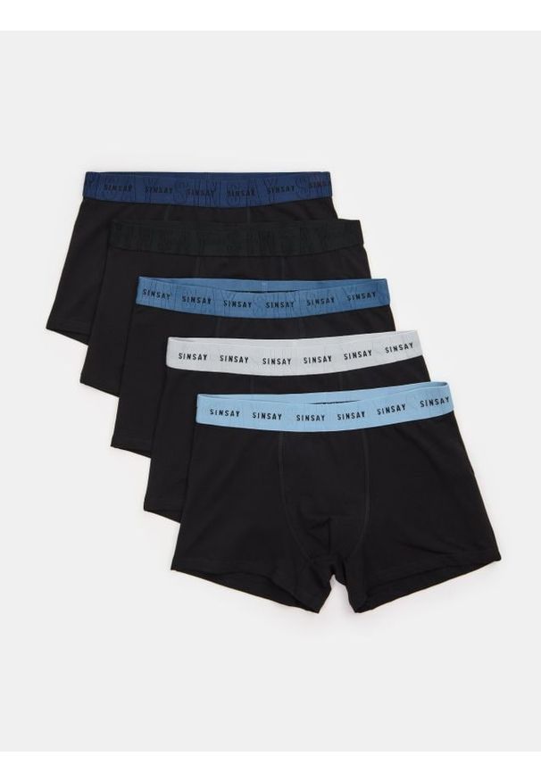 Sinsay - Bawełniane bokserki Classic 5 pack - czarny. Kolor: czarny. Materiał: bawełna