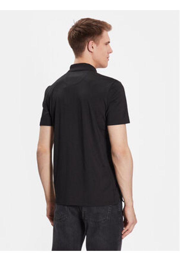 Hugo Polo 50489905 Czarny Regular Fit. Typ kołnierza: polo. Kolor: czarny. Materiał: syntetyk