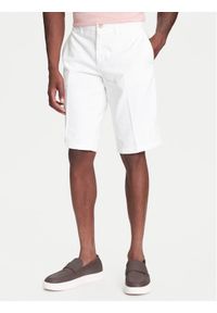 Robe di Kappa Szorty materiałowe Oris 600BTI0 Écru Slim Fit. Materiał: bawełna