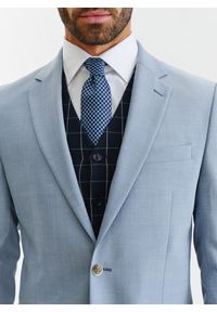 Pako Lorente - PAKO LORENTE – Błękitna marynarka garniturowa o widocznej strukturze. Okazja: na komunię, na ślub cywilny, na wesele. Kolor: niebieski. Materiał: wełna. Styl: elegancki #2