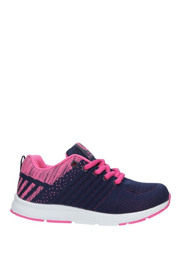 Casu - Granatowe buty sportowe sznurowane ze skórzaną wkładką casu f-726. Kolor: niebieski. Materiał: skóra