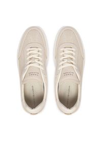 TOMMY HILFIGER - Tommy Hilfiger Sneakersy Th Court Best FM0FM05821 Beżowy. Kolor: beżowy. Materiał: skóra, nubuk #4