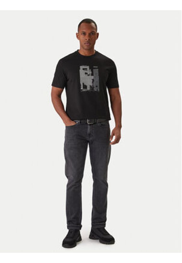 BOSS T-Shirt Imprint 50556007 Czarny Regular Fit. Kolor: czarny. Materiał: bawełna