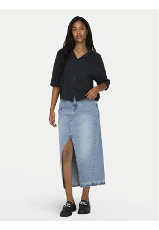 only - ONLY Koszula Thyra 15267839 Czarny Regular Fit. Kolor: czarny. Materiał: bawełna
