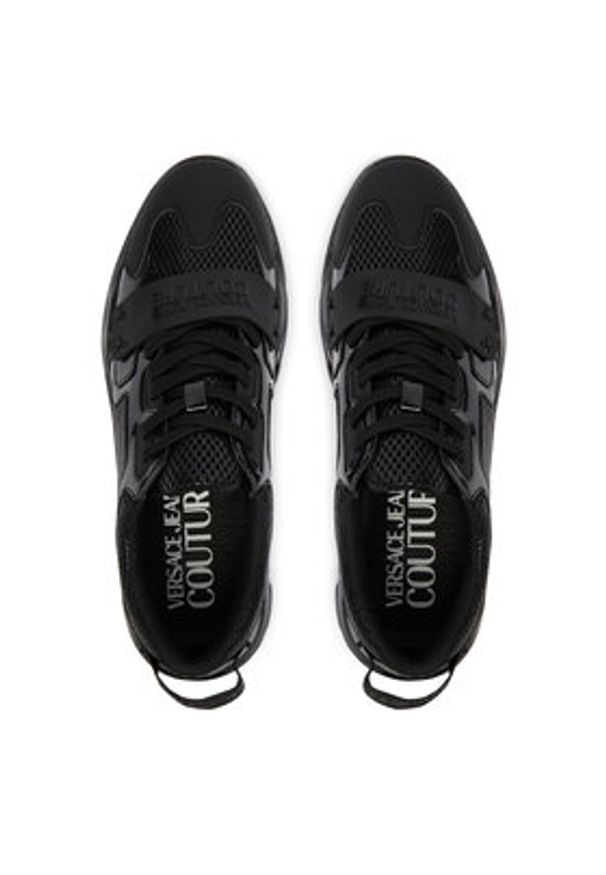Versace Jeans Couture Sneakersy 80YA3SC4 ZSE03 Czarny. Kolor: czarny. Materiał: skóra