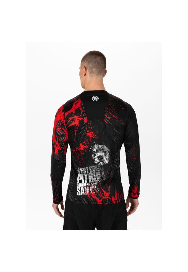 PITBULL - Longsleeve męski Pitbull Mesh Performance Pro plus Dot Camo II. Kolor: czarny. Materiał: mesh. Długość rękawa: długi rękaw