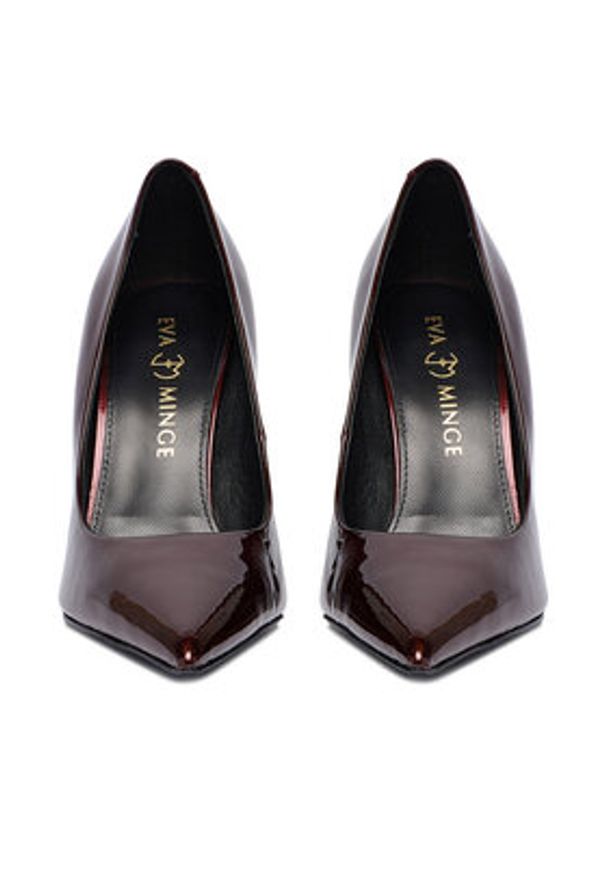 Eva Minge Szpilki EO-ESME-808-Y5P Bordowy. Kolor: czerwony. Materiał: skóra, syntetyk. Obcas: na szpilce