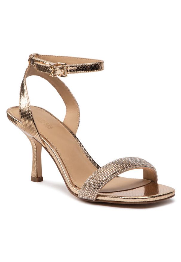 MICHAEL Michael Kors Sandały Carrie Sandal 40T2CEMS1M Złoty. Kolor: złoty. Materiał: skóra