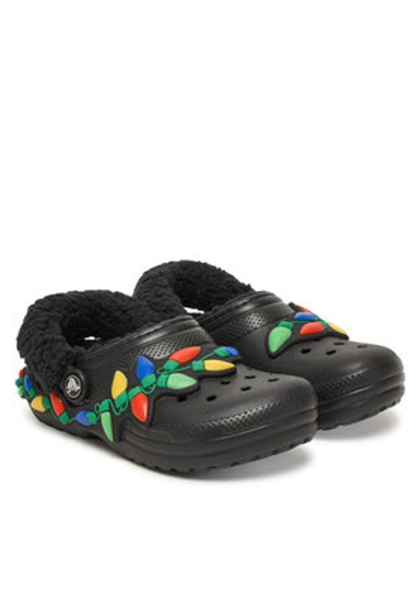 Crocs Klapki Clsc Lined Holiday Lights 212026 Czarny. Kolor: czarny