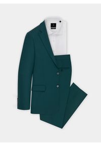 Pako Lorente - PAKO LORENTE – Zielone spodnie garniturowe P22SF-6G-017-Z-S. Kolor: zielony. Materiał: wełna. Wzór: gładki. Styl: elegancki #2