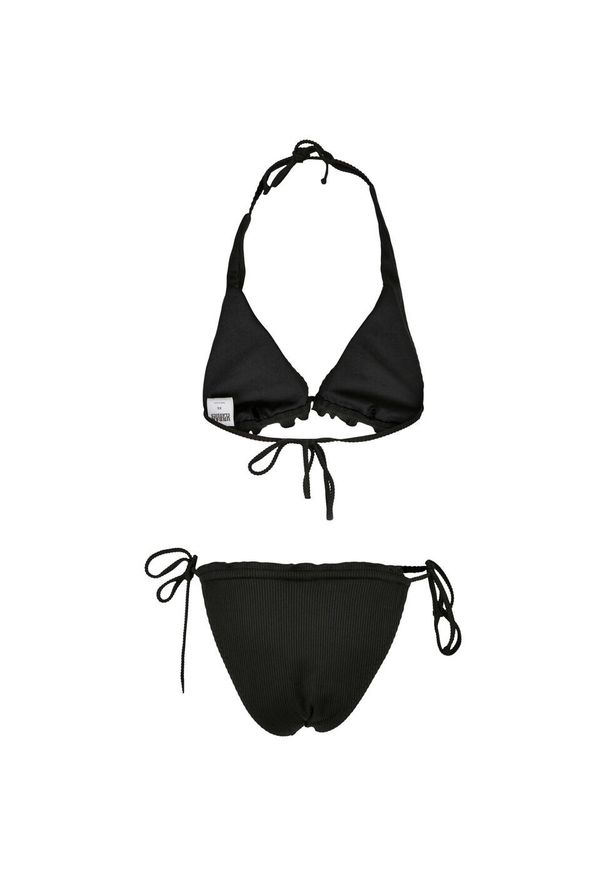 Urban Classics - Zestaw Bikini Dla Kobiet Babylock Ribbed Triangle Cups. Kolor: czarny
