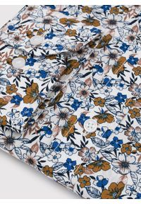Pako Lorente - PAKO LORENTE – Biała koszula w kwiaty. Kolor: biały. Materiał: bawełna, elastan. Długość rękawa: długi rękaw. Długość: długie. Wzór: kwiaty #10