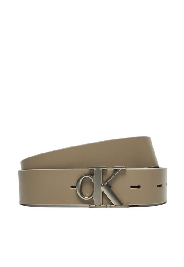 Calvin Klein Jeans Pasek Damski Mono Pl Rev Lthr Belt K60K612288 Brązowy. Kolor: brązowy. Materiał: skóra