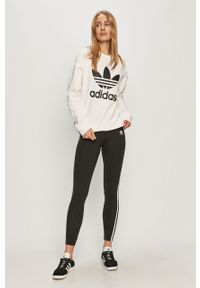 adidas Originals - Legginsy. Kolor: czarny. Materiał: bawełna, dzianina, elastan. Wzór: aplikacja #3