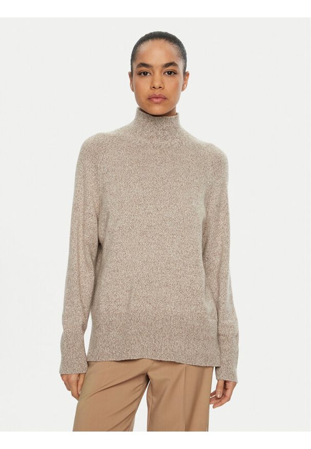 Marella Golf Falange 2423366184 Brązowy Regular Fit. Typ kołnierza: golf. Kolor: brązowy. Materiał: syntetyk, wiskoza