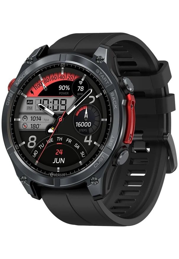 Zeblaze Smartwatch Stratos 4 Abyss Black Czarny. Rodzaj zegarka: smartwatch. Kolor: czarny