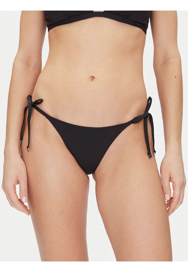 Calvin Klein Swimwear Dół od bikini String Side Tie KW0KW02704 Czarny. Kolor: czarny. Materiał: syntetyk