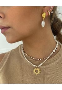 SELFIE JEWELLERY - Kolczyki z perłami Monaco. Materiał: złote, srebrne. Kolor: biały. Kamień szlachetny: perła